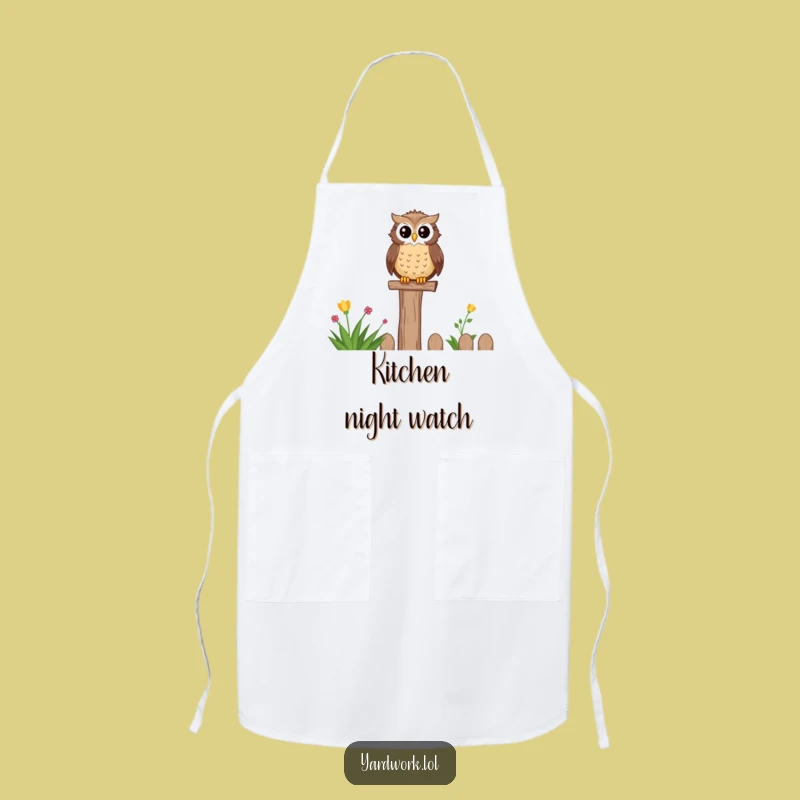 Funny Content Owl Garden Apron - Wise Gardener's Chef Gift