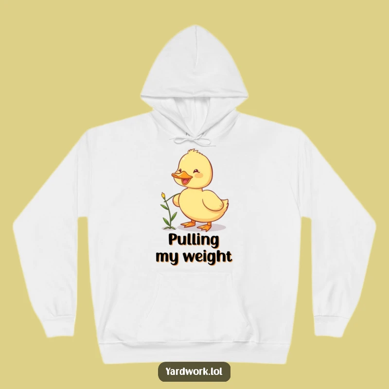 Funny Happy Duckling Weeding Hoodie - Cozy Garden Helper Sweatshirt Gift