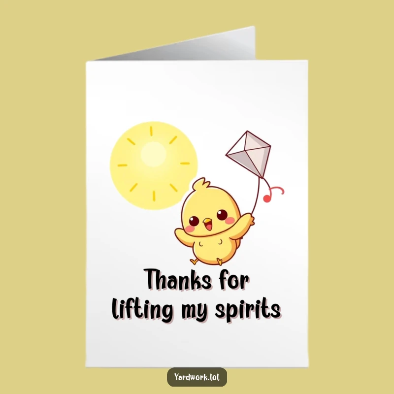 Free Printable Thank You Card: Chick's Sunny Gratitude, Print at Home