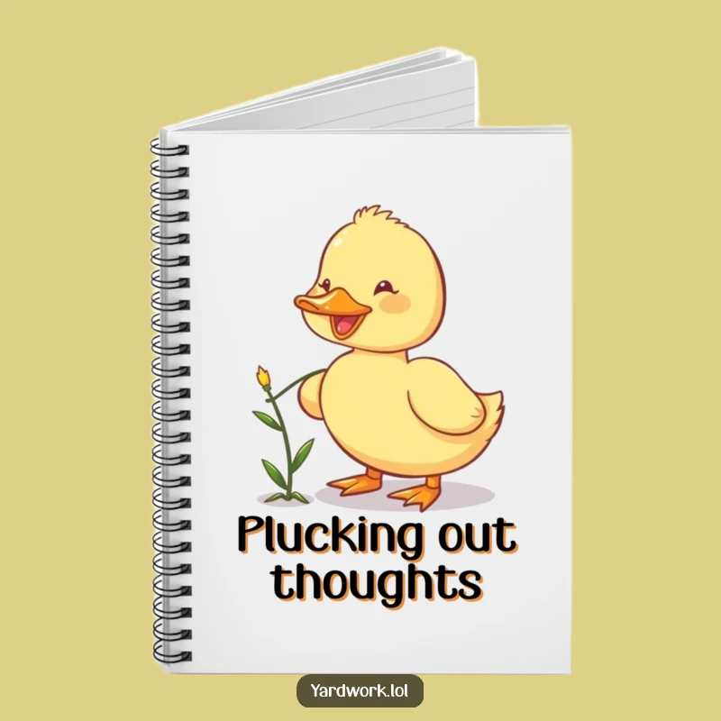 Funny Happy Duckling Weeding Notebook - Cute Garden Helper Journal Gift
