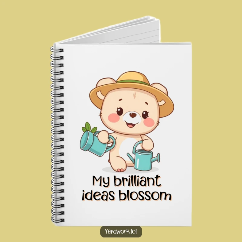 Funny Bear Cub Gardening Notebook: Cute Journal Gift for Creative Ideas