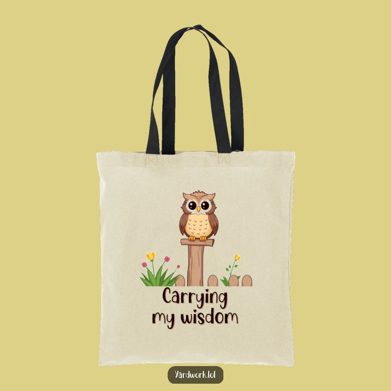 Funny Content Owl Garden Tote Bag - Chic Bird Watching Accessory Gift