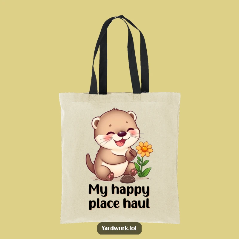 Funny Otter Cub Planting Tote Bag: Spacious & Cute Carry-all Gift